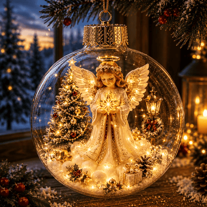 🎄 Žiarivá vianočná rozprávková dekorácia🍇 – Osvetlená miniatúrna sviatočná scéna s teplým LED svetlom✨