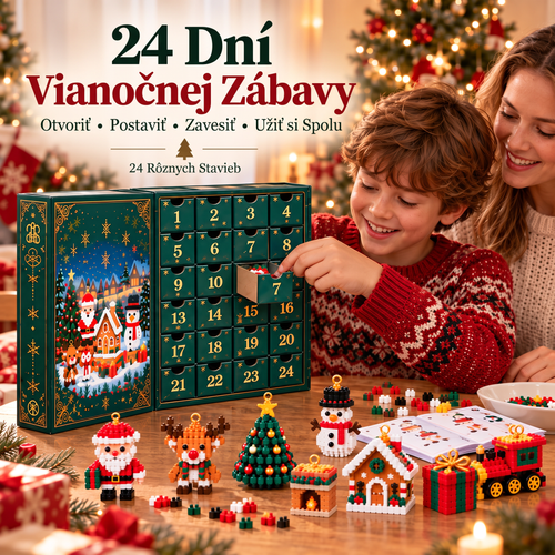 🎅🔥 POSLEDNÝ DEŇ: 50% ZĽAVA 🍇 Vianočný stavebnicový adventný kalendár pre celú rodinu! 💎