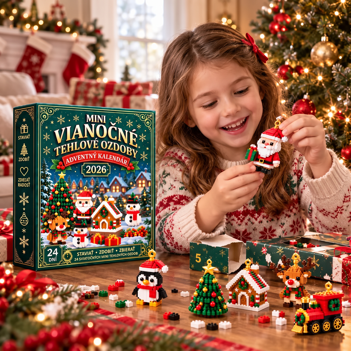 🎅🔥 POSLEDNÝ DEŇ: 50% ZĽAVA 🍇 Vianočný stavebnicový adventný kalendár pre celú rodinu! 💎