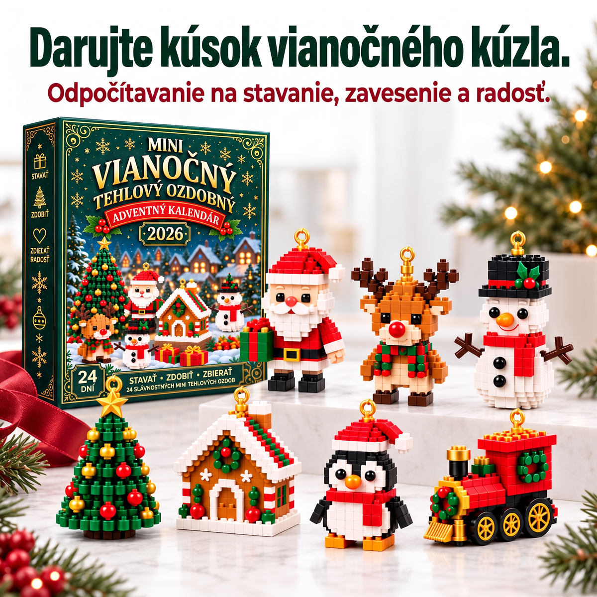 🎅🔥 POSLEDNÝ DEŇ: 50% ZĽAVA 🍇 Vianočný stavebnicový adventný kalendár pre celú rodinu! 💎