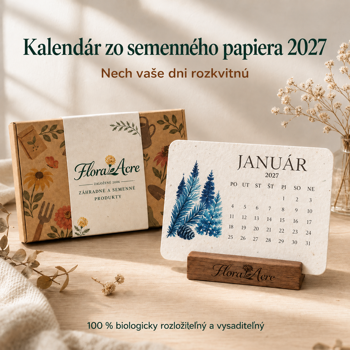 🌱 Kalendár na rok 2027 so semienkami na výsadbu 🍈 – Rok plný krásy a nového života na každej strane! 🌸🎁