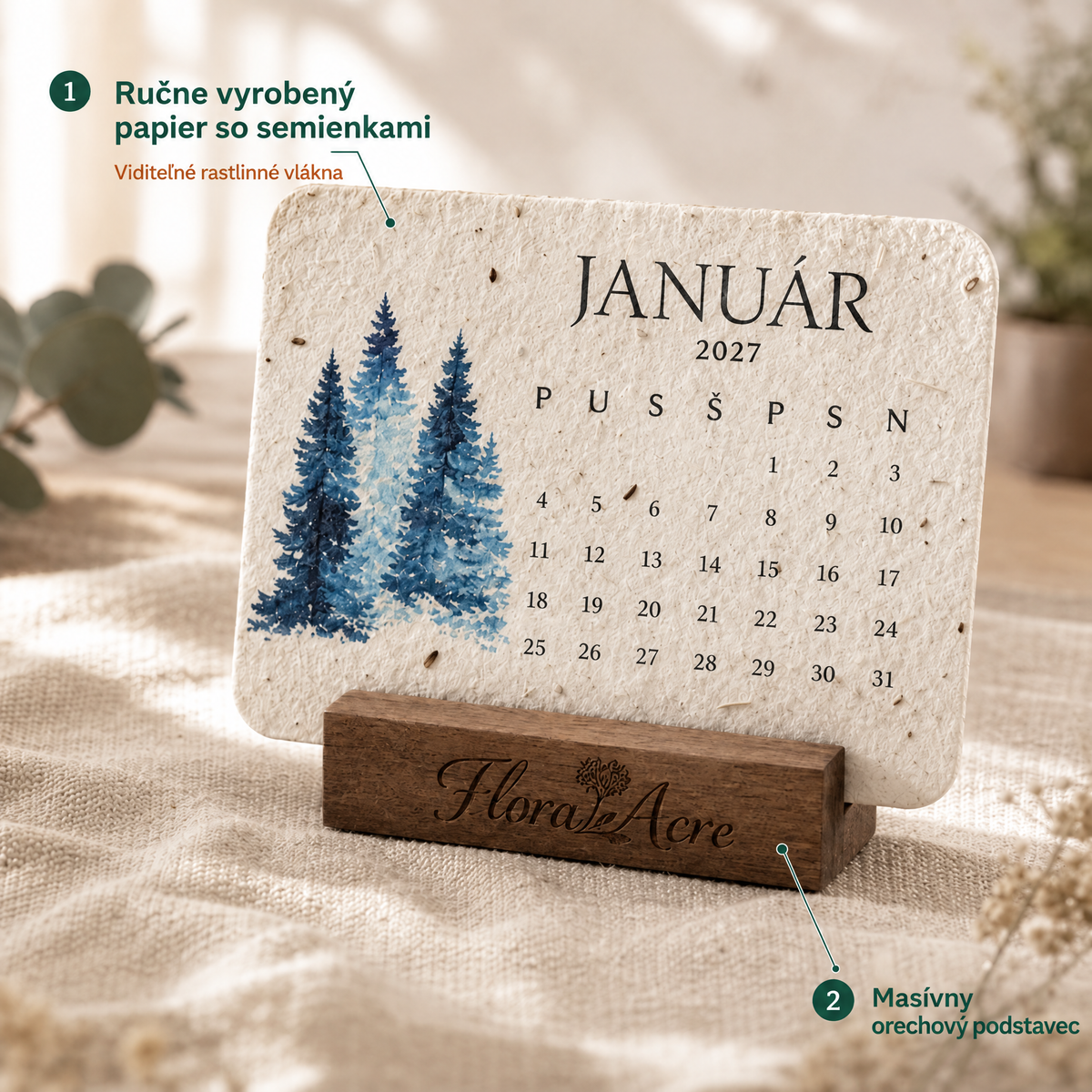 🌱 Kalendár na rok 2027 so semienkami na výsadbu 🍈 – Rok plný krásy a nového života na každej strane! 🌸🎁