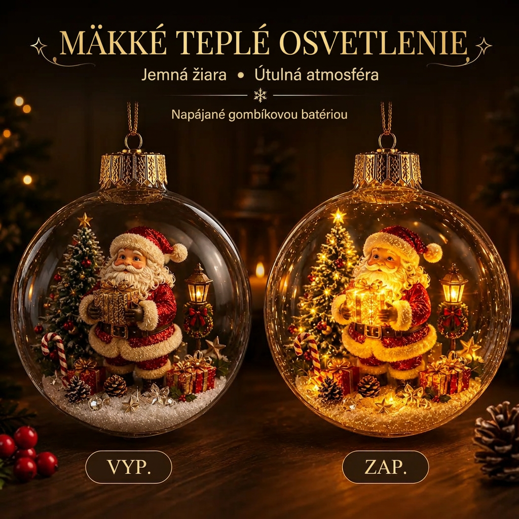 🎄 Žiarivá vianočná rozprávková dekorácia🍇 – Osvetlená miniatúrna sviatočná scéna s teplým LED svetlom✨