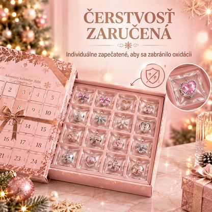 🎄 Vianočný adventný kalendár so šperkami pre ženy na rok 2026🍈 – 24 dní prekvapení v podobe príveskov, náramku a náhrdelníka ✨
