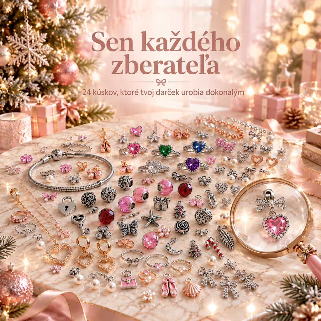🎄 Vianočný adventný kalendár so šperkami pre ženy na rok 2026🍈 – 24 dní prekvapení v podobe príveskov, náramku a náhrdelníka ✨