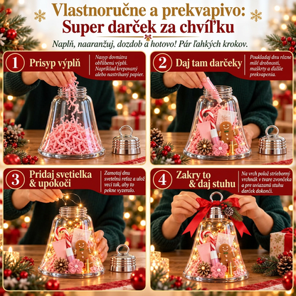 🎁 Vianočná darčeková škatuľka v tvare zvončeka (DIY) – premeňte drobné darčeky na jedno veľké prekvapenie🎄