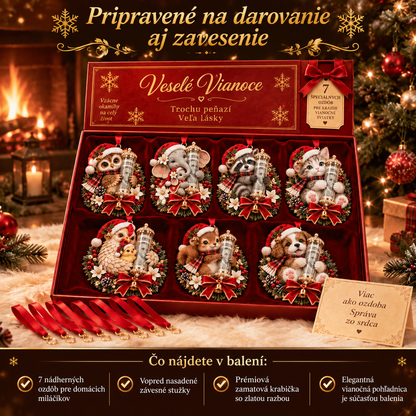 🎁 Vianočná ozdoba s roztomilým zvieratkom na darovanie peňazí🍈 – Dekorácia na vianočný stromček 🎄💵